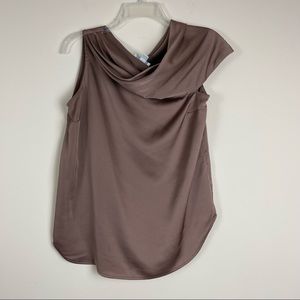 NY&C draped flowy shoulder asymmetrical top